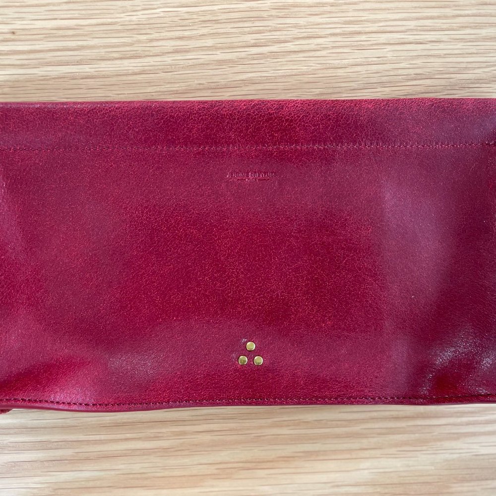 Jerome Dreyfuss Clic Clac Red Leather Clutch